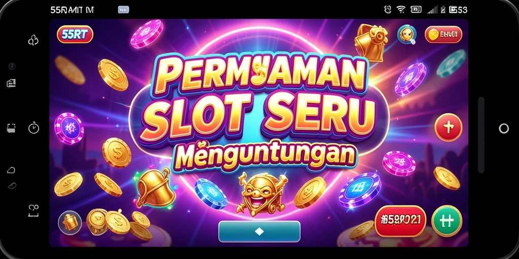 Screenshot menunjukkan gameplay seru dari 55RT dengan fitur menarik.