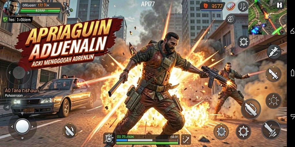 Tampilan dinamis dari gameplay API77 yang penuh aksi.