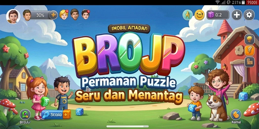 Tampilan gameplay BROJP menampilkan momen menantang dalam menyusun teka-teki.