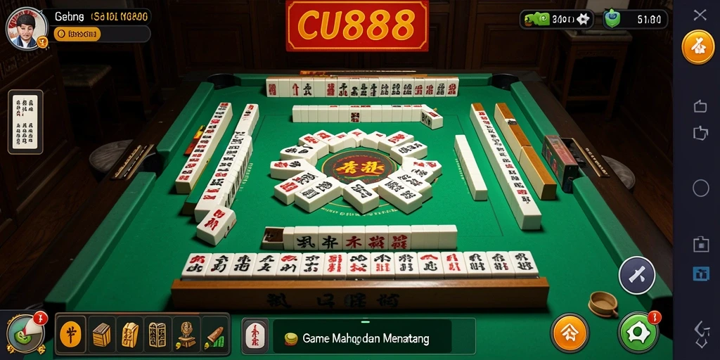 Tampilan menarik gameplay Mahjong di CU888.