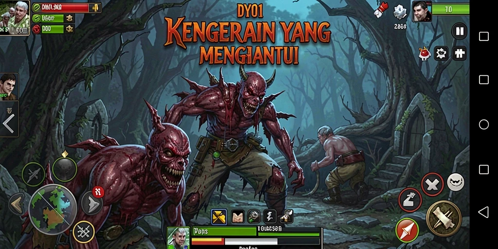 Tampilan gameplay DY01 yang menegangkan di dunia penuh kegelapan.