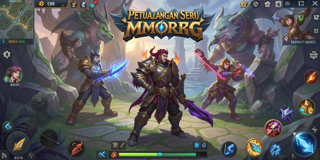 Screenshot gameplay E88 yang menampilkan aksi mendebarkan di dunia MMORPG.