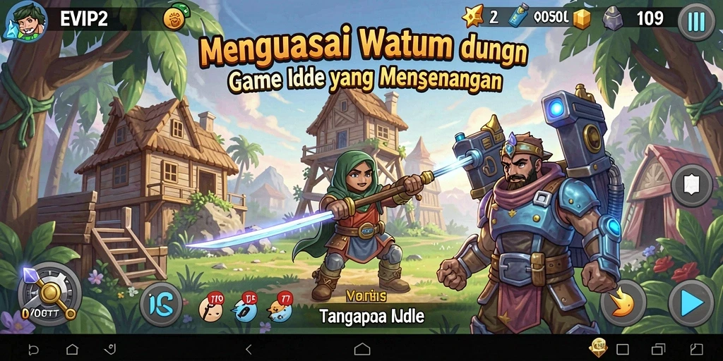 Gambaran gameplay EVIP2 yang menarik dengan elemen Idle.