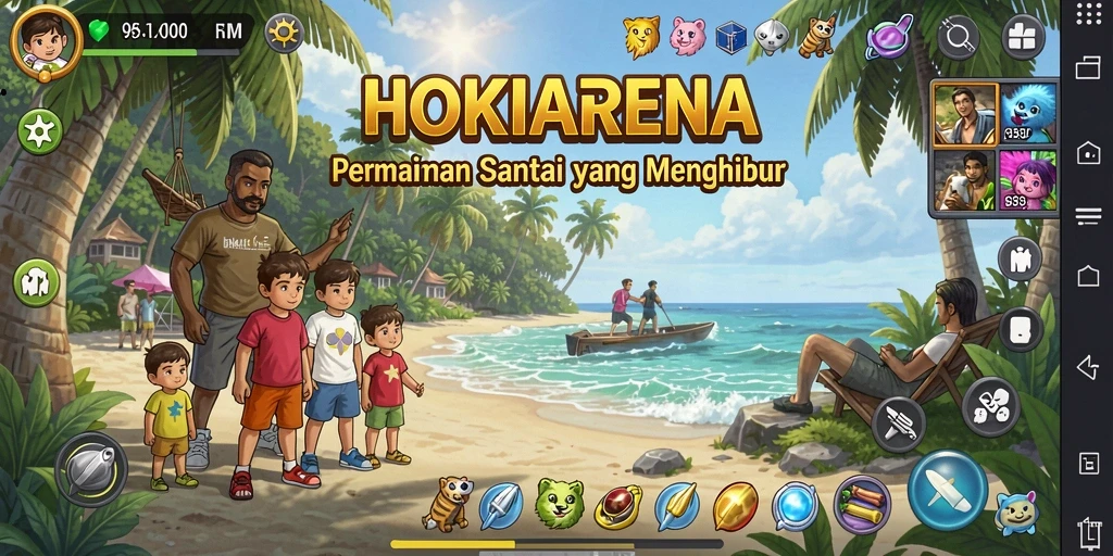 Tampilan gameplay HOKIARENA yang seru dan menghibur.