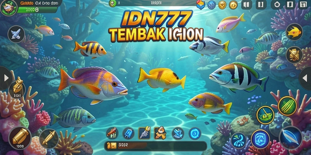 Tampilan utama gameplay Tembak Ikan yang menyenangkan.