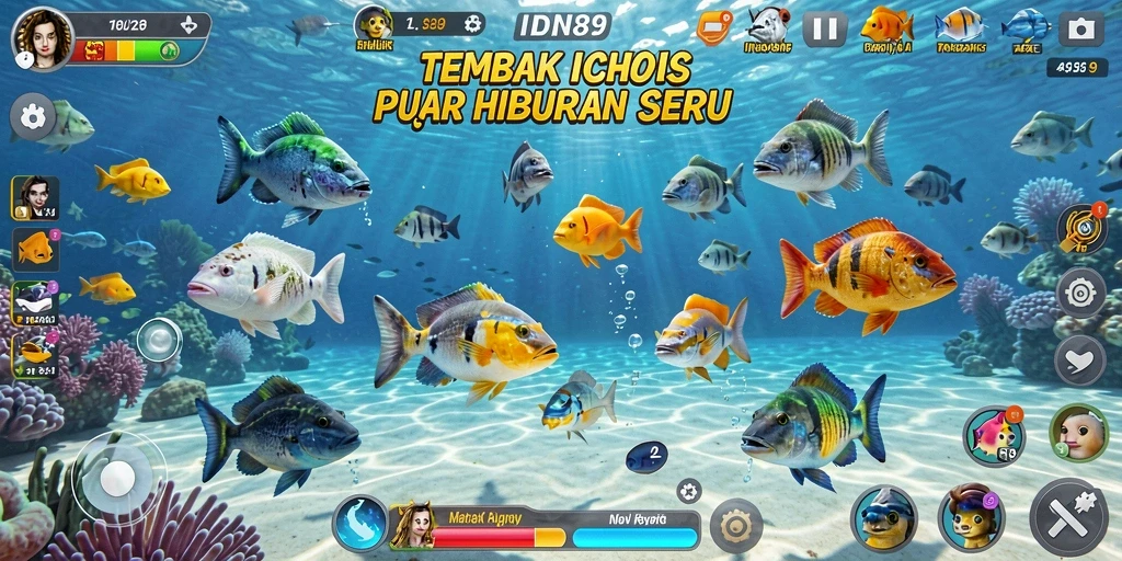 Tangkapan layar gameplay Tembak Ikan yang mengasyikkan di IDN89.