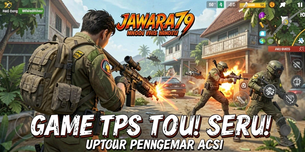 Menampilkan aksi mendebarkan dalam JAWARA79 dengan gameplay TPS.