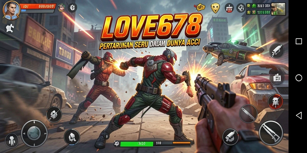 Tampilan gameplay Action dari LOVE678 yang mendebarkan dan penuh aksi.