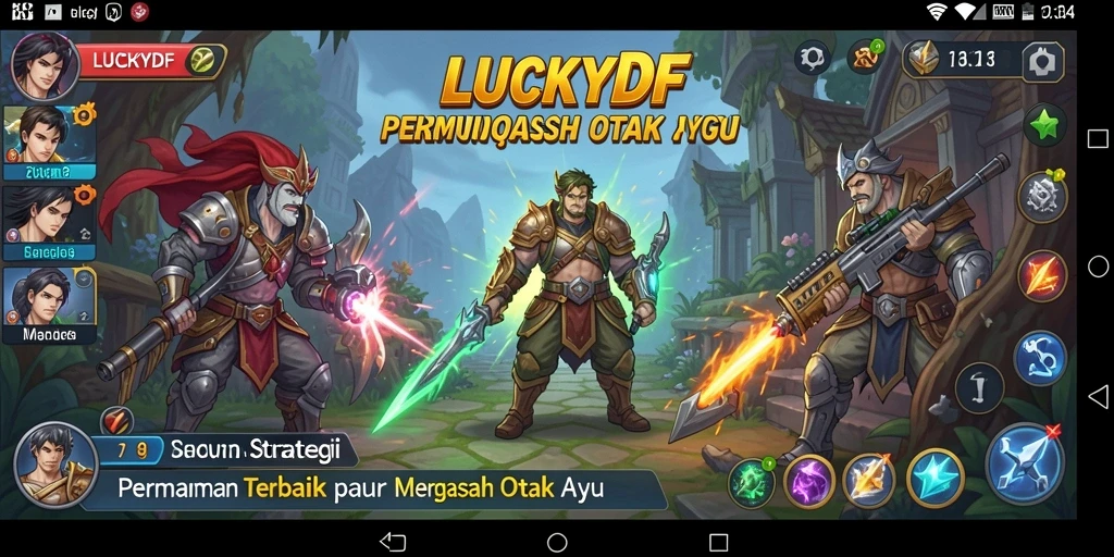 Tampilan gameplay LUCKYDF yang mendebarkan dan penuh strategi.