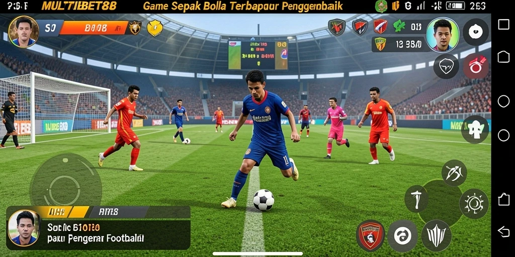 Tampilan gameplay <strong>MULTIBET88</strong> yang menampilkan aksi sepak bola seru.