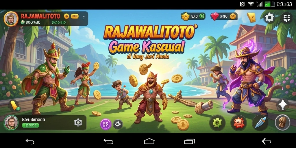 Tampilan gameplay RAJAWALITOTO yang menarik dan penuh warna.