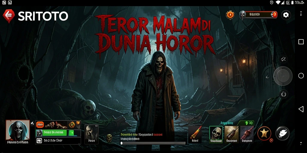 Tangkapan layar SRITOTO menampilkan gameplay menegangkan di lingkungan Horror.