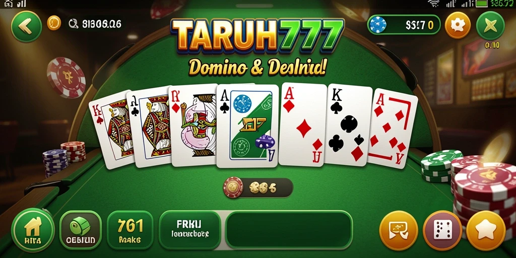 Tampilan menarik dari gameplay Domino TARUH777.