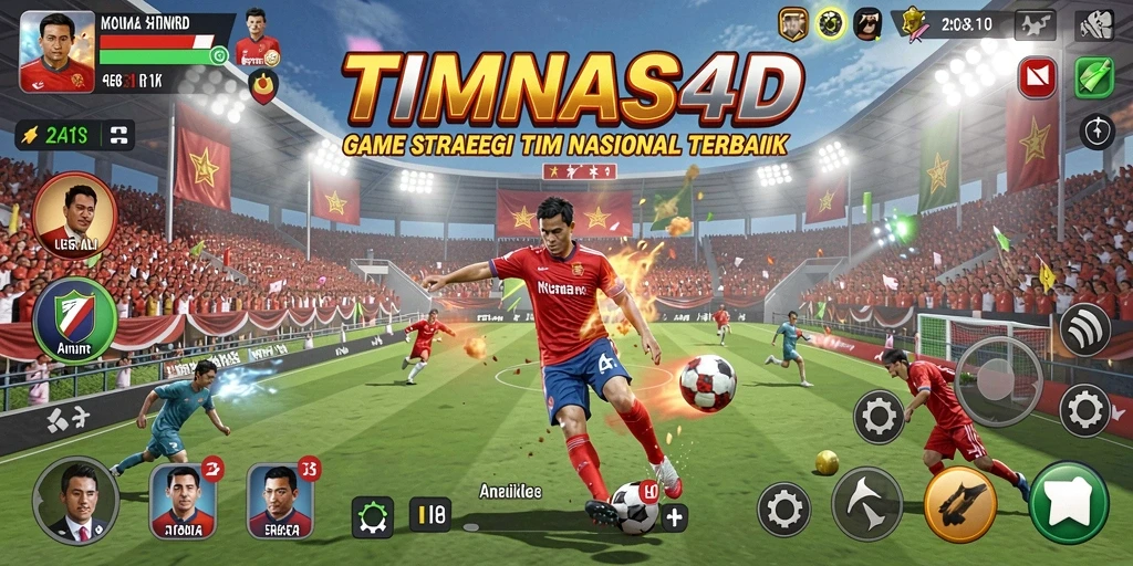 Screenshot utama TIMNAS4D menampilkan strategi permainan yang intens.
