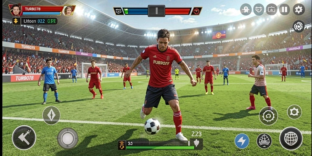TURBO78 menampilkan aksi olahraga yang intens dan interaktif.